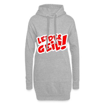 Leider geil - Hoodie-Kleid - Grau meliert - Vorne