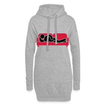 Canapé Canapé Fatigué Icon - Sweat-shirt à capuche long Femme - gris chiné - Devant