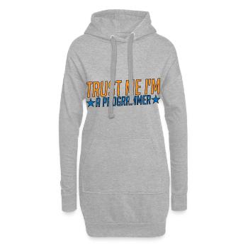 Trust Me I'm A Programmer 3 - Hoodie-Kleid - Grau meliert - Vorne