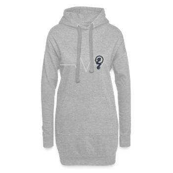 Bicycle Heartbeat - Sweat-shirt à capuche long Femme - gris chiné - Devant