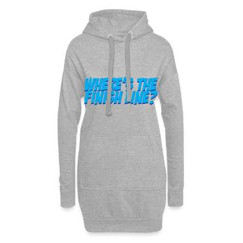 Où est la ligne d’arrivée - Sweat-shirt à capuche long Femme - gris chiné - Devant