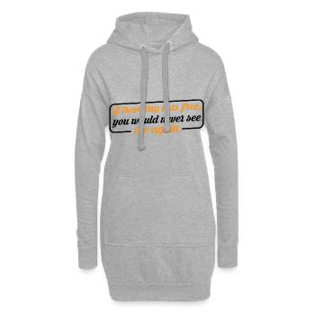 Si voyager était gratuit, je ne me reverrais jamais 4 - Sweat-shirt à capuche long Femme - gris chiné - Devant