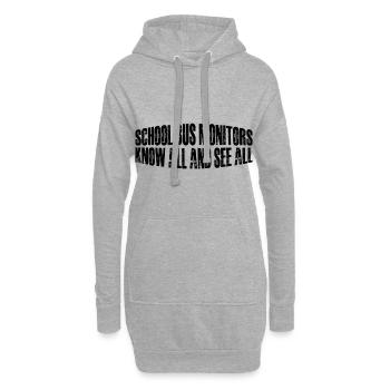 Moniteurs d'autobus scolaires, tout savoir et tout voir 14 - Sweat-shirt à capuche long Femme - gris chiné - Devant