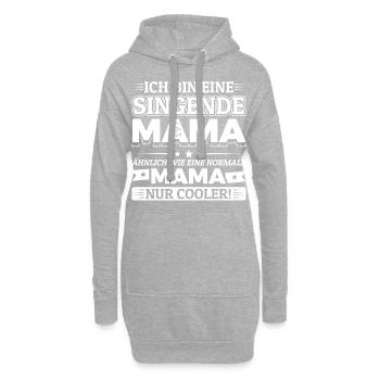 Ich bin eine singende Mama - Chormutter Chormama - Hoodie-Kleid - Grau meliert - Vorne