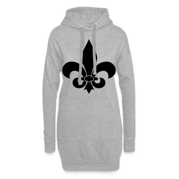 FLEUR DE LIS SHIRT - Hoodie-Kleid - Grau meliert - Vorne