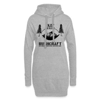 Bushcraft Survival Bushcrafter calme et aventure - Sweat-shirt à capuche long Femme - gris chiné - Devant