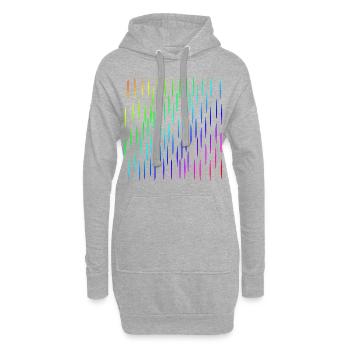 Colorful stripes | | patterns Shapes | Symbol - Hoodie Dress - heather grey - Front