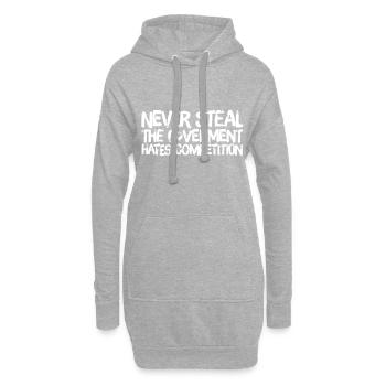 die Regierung hasst Konkurrenz - Hoodie-Kleid - Grau meliert - Vorne