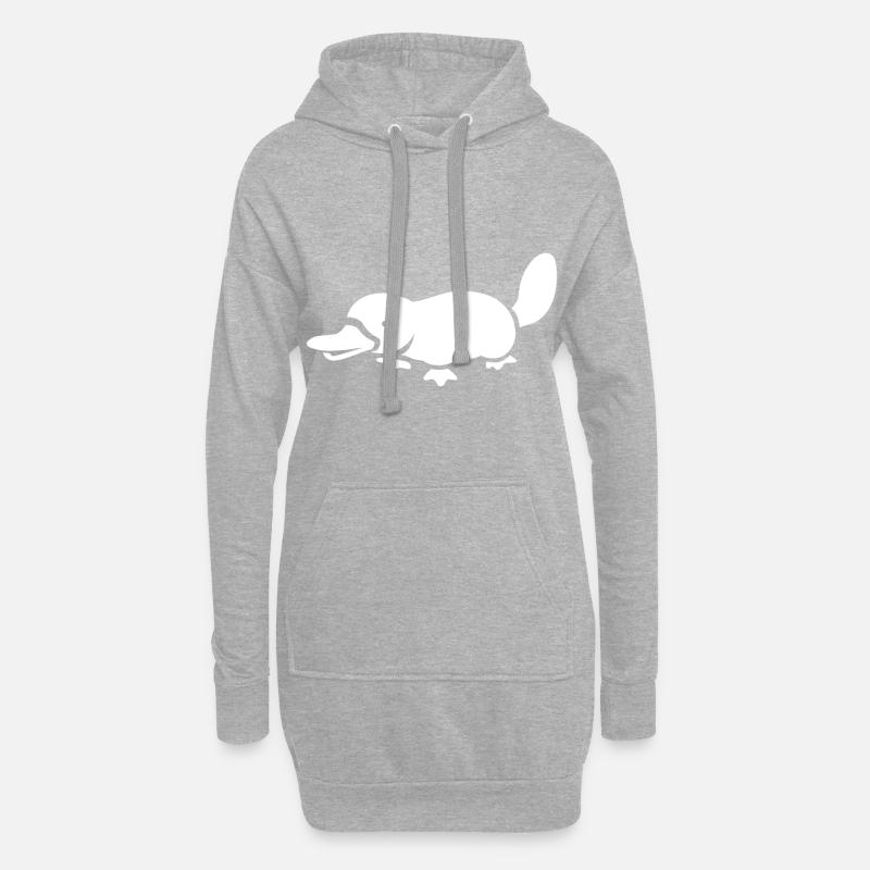 Platypus White - Hoodie-Kleid - Grau meliert