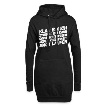 Zynismus hilft mir - Hoodie-Kleid - Schwarz - Vorne