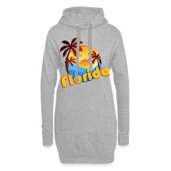 Florida Miami Sommer Sonne Palmen USA Amerika - Hoodie-Kleid - Grau meliert - Vorne