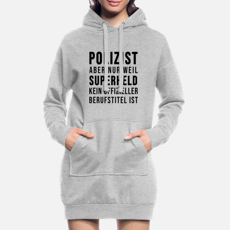 Polizist oder SUPERHELD Hoodie-Kleid