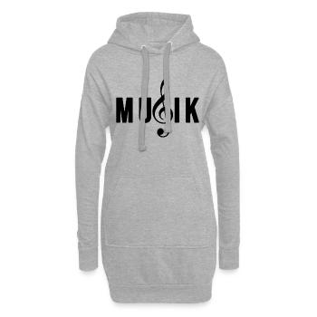 Musik - Music - Hoodie-Kleid - Grau meliert - Vorne