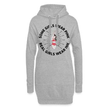 Tattoo Lovers Woman Artist Tattooed Girl Gift - Sweat-shirt à capuche long Femme - gris chiné - Devant