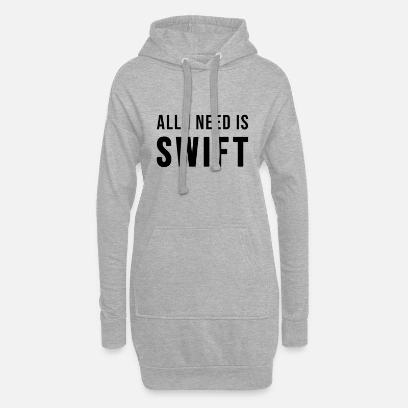 All I need is Swift - Hoodie-Kleid - Grau meliert