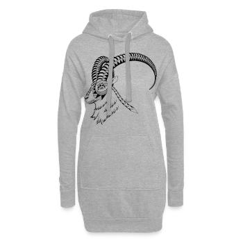steinbock - Hoodie-Kleid - Grau meliert - Vorne