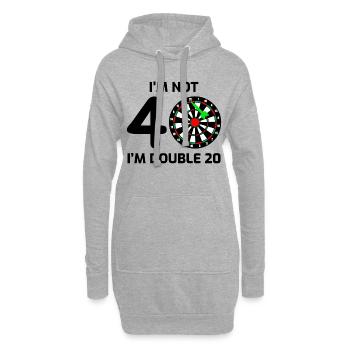 Darts Spieler Bullseye Schießen 40. Geburtstagsgeschenk - Hoodie-Kleid - Grau meliert - Vorne