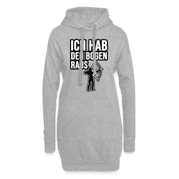 Ich hab den Bogen raus! - Hoodie-Kleid - Grau meliert - Vorne