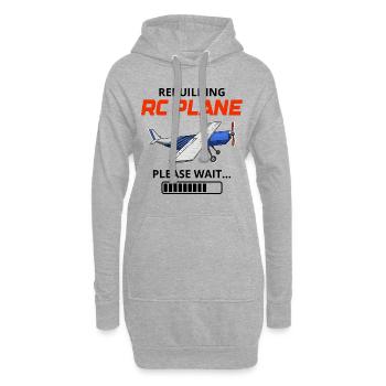 RC Modellflugzeuge Flugzeug Flugzeug Pilot lustiges Geschenk - Hoodie-Kleid - Grau meliert - Vorne