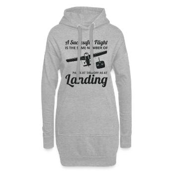 RC Modellflugzeuge Flugzeug Flugzeug Pilot lustiges Geschenk - Hoodie-Kleid - Grau meliert - Vorne