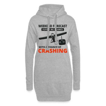 RC Modellflugzeuge Flugzeug Flugzeug Pilot lustiges Geschenk - Hoodie-Kleid - Grau meliert - Vorne