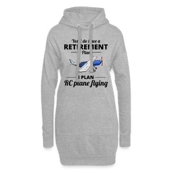 RC Model Planes Avion Pilote Drôle cadeau - Sweat-shirt à capuche long Femme - gris chiné - Devant