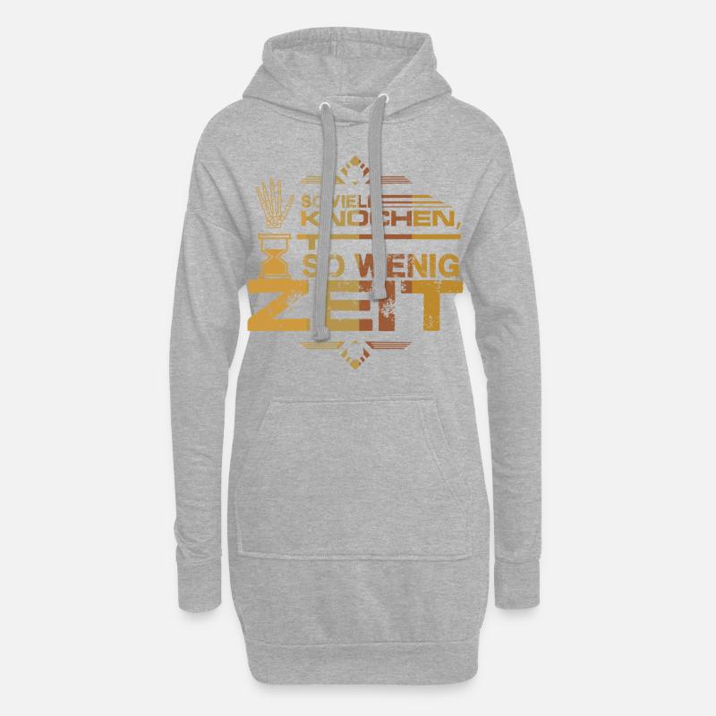 Berufssadist im Körper eines Chiropraktikers - Hoodie-Kleid - Grau meliert
