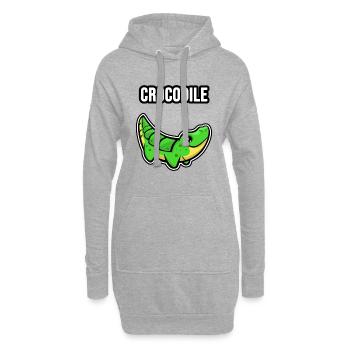 Crocodile! Krokodil! - Hoodie-Kleid - Grau meliert - Vorne