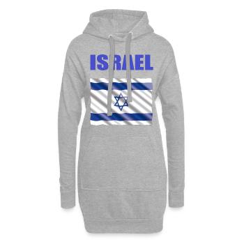 Israël - Sweat-shirt à capuche long Femme - gris chiné - Devant