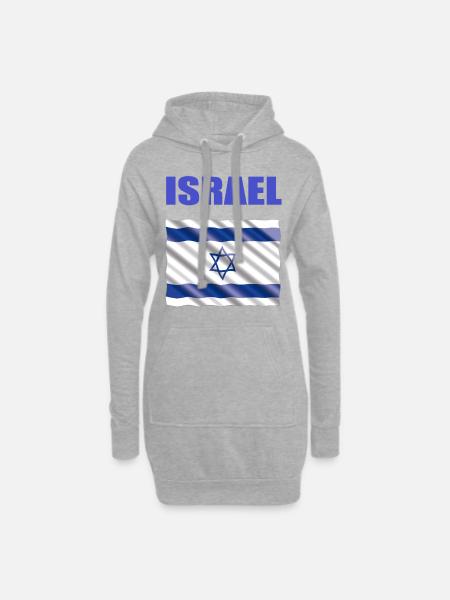 Israel - Hoodie-Kleid - Grau meliert