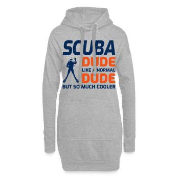 Tauchen Diver Tauchen Schwimmen lustige Sprüche - Hoodie-Kleid - Grau meliert - Vorne