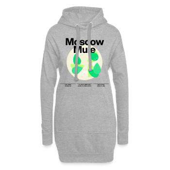 Cocktail Mixology für die Hausbar „Moscow Mule“ - Hoodie-Kleid - Grau meliert - Vorne