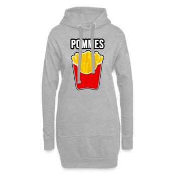 Pommes - Hoodie-Kleid - Grau meliert - Vorne