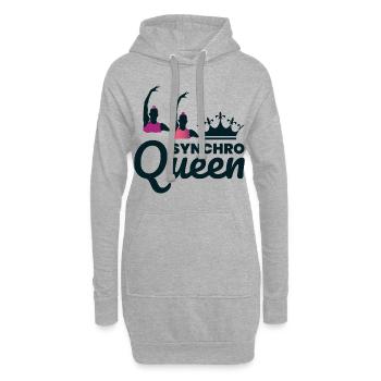 Nageur synchro Nageur Natation synchronisée Drôle - Sweat-shirt à capuche long Femme - gris chiné - Devant