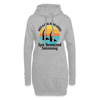 Nageuse synchronisée Nageuse nageuse synchronisée Fille - Sweat-shirt à capuche long Femme - gris chiné - Devant