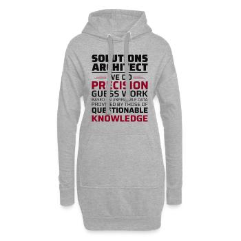Solution Architect Architecture Funny Humour - Hoodie-Kleid - Grau meliert - Vorne