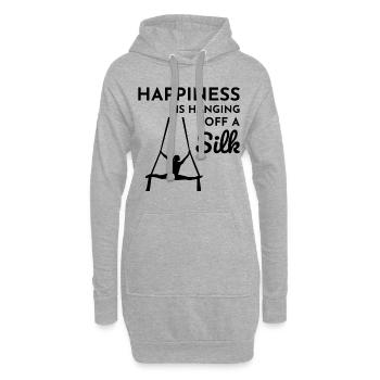 Aerial Silks Tänzer Aerialist Air Yoga Akrobatik - Hoodie-Kleid - Grau meliert - Vorne