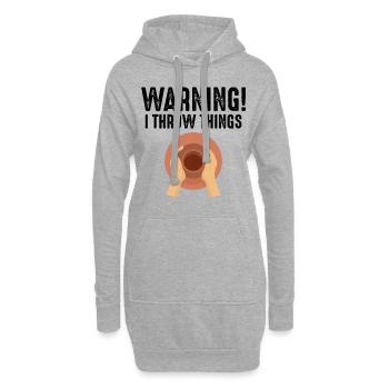 Poterie Céramique Artiste Potter Argile Humour drôle - Sweat-shirt à capuche long Femme - gris chiné - Devant