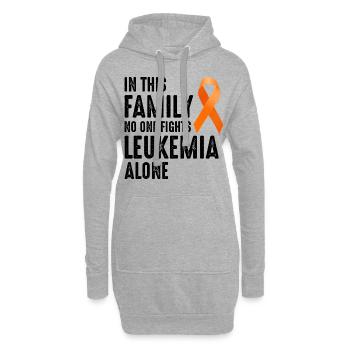 Ruban orange du soutien à la sensibilisation au cancer de la leucémie - Sweat-shirt à capuche long Femme - gris chiné - Devant