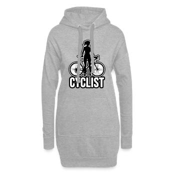 Le cyclisme sur route en tant que femme - Sweat-shirt à capuche long Femme - gris chiné - Devant
