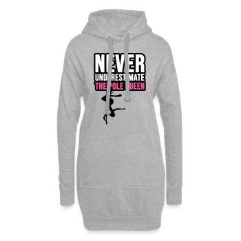 Pole Dance - Hoodie-Kleid - Grau meliert - Vorne