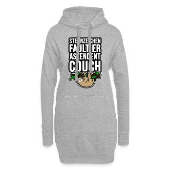 Sternzeichen Faultier Aszendent Couch - Hoodie-Kleid - Grau meliert - Vorne