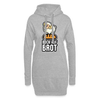 Bock auf Brot - Hoodie-Kleid - Grau meliert - Vorne
