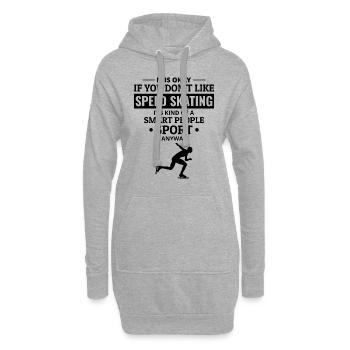 Eisschnelllauf Eisschnelllauf Schlittschuh Schlittschuh Wintersport - Hoodie-Kleid - Grau meliert - Vorne