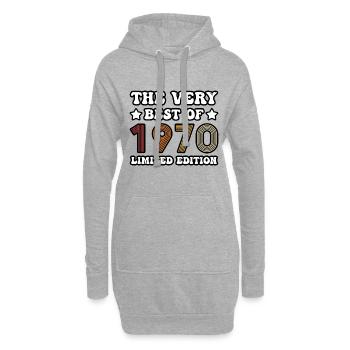 Le meilleur de 1970 - Sweat-shirt à capuche long Femme - gris chiné - Devant