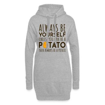 Amateur de pommes de terre Agriculteur végétalien Végétarien Drôle - Sweat-shirt à capuche long Femme - gris chiné - Devant