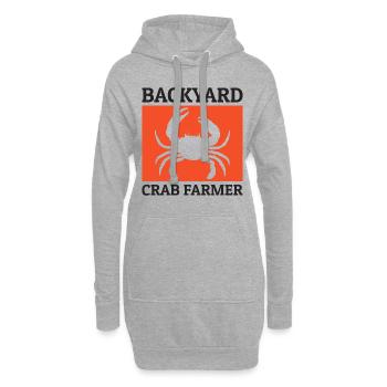 Hinterhof Krabben Landwirt Tierhaltung Farm Lustig - Hoodie-Kleid - Grau meliert - Vorne