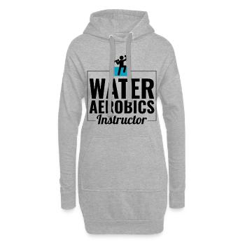 Wassergymnastik Instruktor Aquatic Fitness Trainer - Hoodie-Kleid - Grau meliert - Vorne