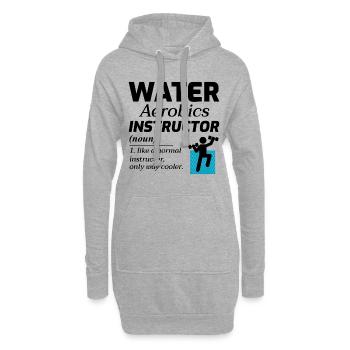 Wassergymnastik Instruktor Aquatic Fitness Trainer - Hoodie-Kleid - Grau meliert - Vorne