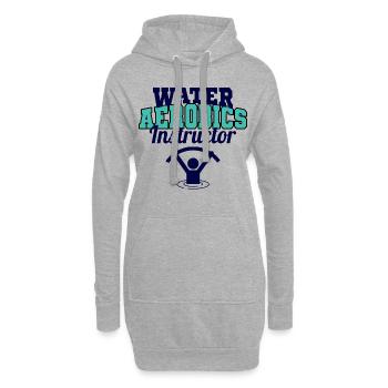 Wassergymnastik Instruktor Aquatic Fitness Trainer - Hoodie-Kleid - Grau meliert - Vorne